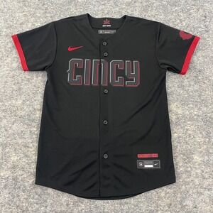 Nike Joey Votto Cincinnati Reds City Connect Jersey #19 Youth Medium Black